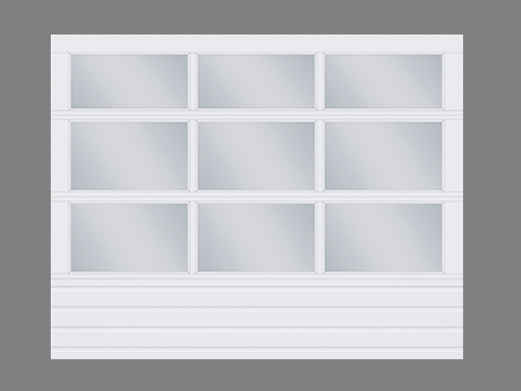 Garaga residential garage door with the Grid with G-5000 Panel design