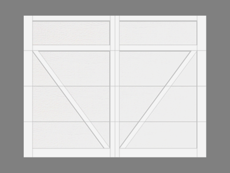 Garaga residential garage door with the V design