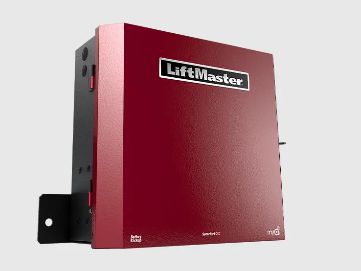 LiftMaster HCTDCUL commercial gate operator, left-side view.
