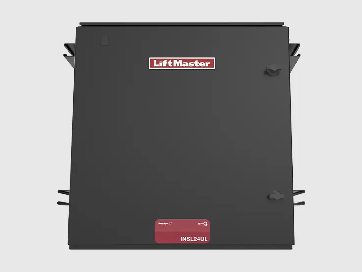 LiftMaster INSL24UL industrial slide gate operator, front view.