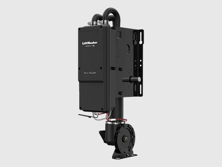 LiftMaster JHDC MAXUM DC hoist commercial door operator, right-side view.
