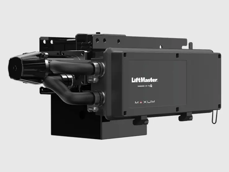 LiftMaster TDC MAXUM DC trolley commercial door operator, left-side view.